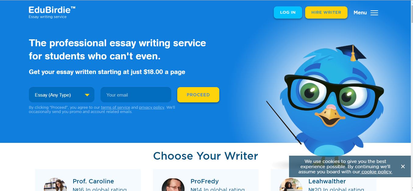 EduBirdie homepage screenshot